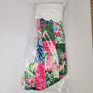 Lilly Pulitzer Christmas Stocking Multi Party Punch Patch Colorful Pink Green